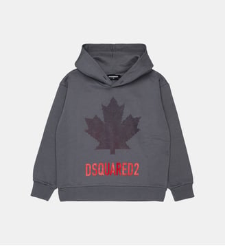 Sweat à capuche avec logo - Dsquared2 - Gris anthracite