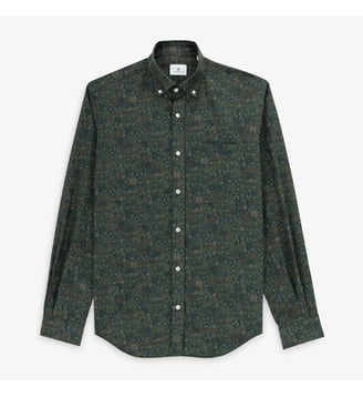 Chemises manches longues en coton Charles - Serge Blanco - Kaki