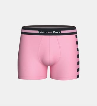 Boxer à rayures en coton - Eden Park - Rose