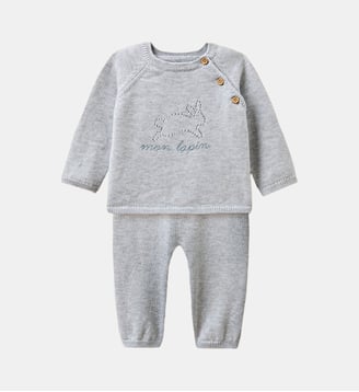 Ensemble laine et coton - Cyrillus - Gris chiné