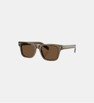 Lunettes de soleil Rectangulaire PR A17SF - Prada - Terra transparent