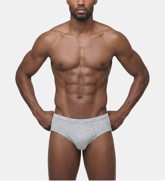 Slip en coton uni - Ron Dorff - Gris