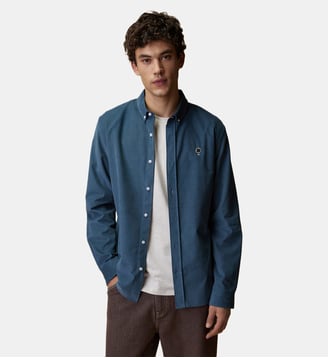 Chemise en velours côtelé - Faguo - Bleu