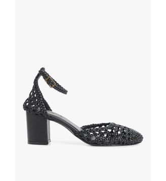 sandales à talon Gina en cuir noir - Agnès b. - Noir