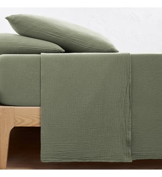 Drap plat uni gaze de coton La Redoute Interieurs