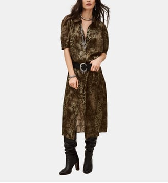 Robe fluide Corma à motif - Ba&sh - Kaki