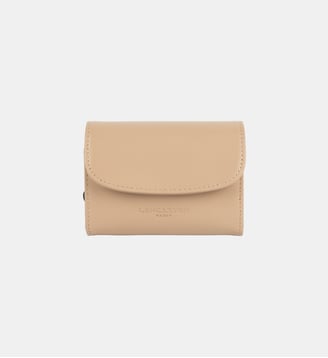 Portefeuille Paris PM en cuir - Lancaster - Beige foncé