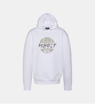 Sweatshirt à capuche - Schott - Blanc