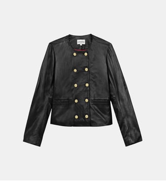 Veste col rond uni PROUST - La Petite Etoile - Noir