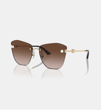 Lunettes de soleil Papillon JC4004HB - Jimmy Choo - Or pale