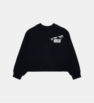 Sweat-shirt col rond avec logo - MM6 Maison Margiela - Noir