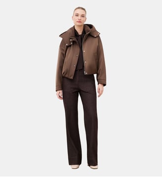 Doudoune gsienna - Motif uni - Polyester recycle - Caroll - Marron foncé