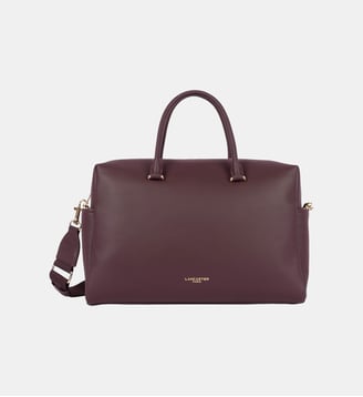 Grand sac cabas main Donna Cube en cuir - Lancaster - Bordeaux foncé