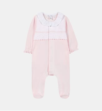 Pyjama -  coton col Claudine froncé - Tartine Et Chocolat - Rose pâle