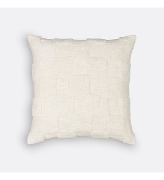 Housse de coussin coton tufté 65x65 cm - La Redoute Interieurs - Écru