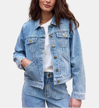 Veste col chemise uni NELSON - La Petite Etoile - Marble wash