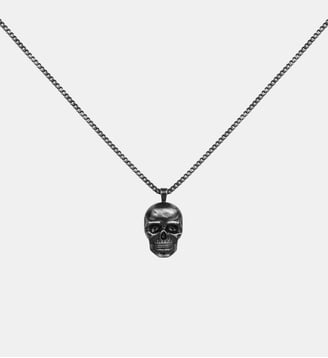 Collier Tête de mort Noir en Acier 316L - Phebus - Vintage