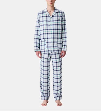Pyjama boutonné en flanelle de coton - Enzo - Arthur - Glace