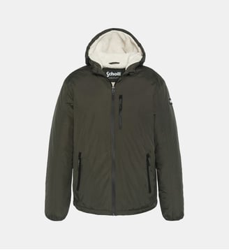 Coupe-vent à capuche - Schott - Kaki