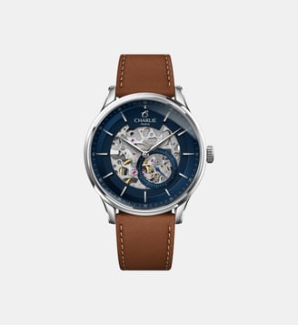 Montre automatique Initial Bleu ISQ - 40 - 018 Charlie Paris