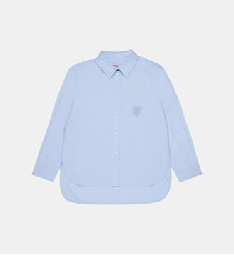 Chemise en popeline avec logo - MAX&Co. - Bluette légère