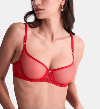 Soutien gorge Corbeille avec armatures - Aubade - Rouge