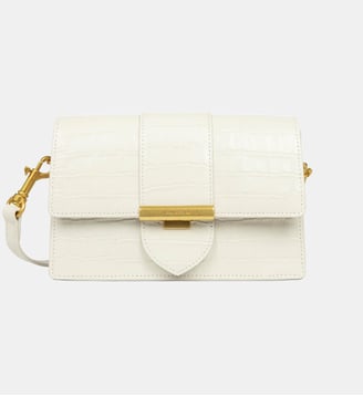 Petit sac trotteur Exo Ily en cuir - Lancaster - Écru