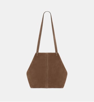 Petit sac cabas Daily en cuir velours - Vanessa Bruno - Taupe