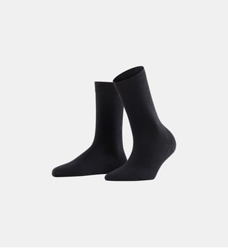 Chaussettes Softmerino Laine Vierge - Falke - Noir