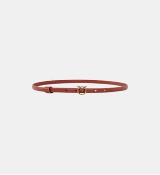Fine ceinture avec boucle love birds - Pinko - Marron