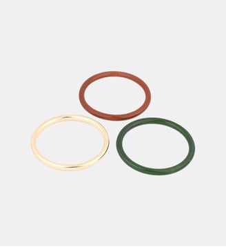 Set x3 joncs résine vert, marron et doré - Balaboosté - Vert