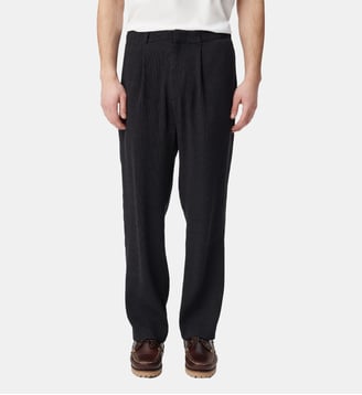 Pantalon tissu plissé - Ikks - Noir