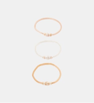 Set de 3 bracelets élastiques chaine - Balaboosté - Argenté