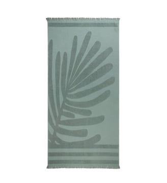 Fouta De Plage  Motif feuillage en éponge Madura