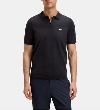 Polo modèle Ever droit en coton - BOSS - Dark blue