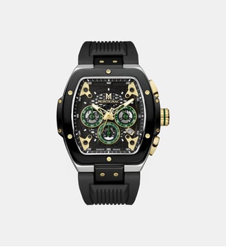 Montre Paladin Noir, Vert MOW1306 - Montignac - Doré