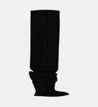 Cuissardes Wedge en cuir suédé Balmain