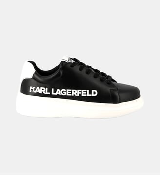 Baskets en cuir à lacets - Karl Lagerfeld Kids - Black