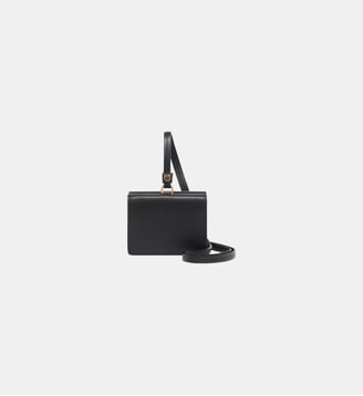 Portefeuille compact en cuir avec dragonne - Pinko - Noir or antique