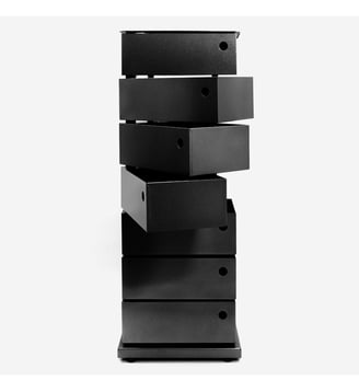 Meuble pivotant 7 casiers noir mat - Twist - Bath Bazaar - Noir