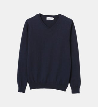 Pull col V - Cyrillus - Marine