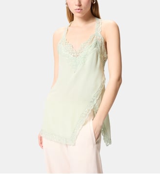 Top lingerie à dentelle - Pinko - Vert