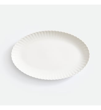 Plat en porcelaine - La Redoute Interieurs - Blanc