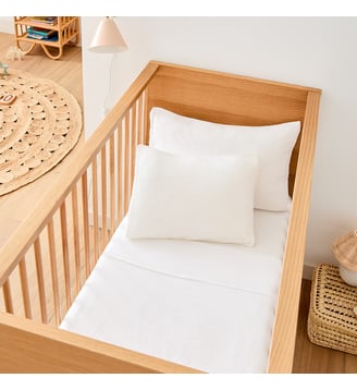 Drap plat bébé, en gaze de coton - La Redoute Interieurs - Blanc