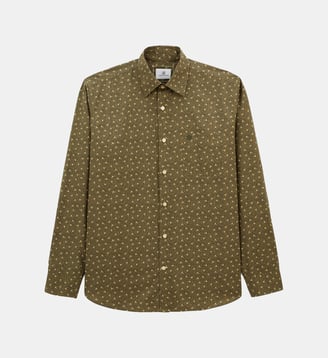 Chemise manches longues Charles à fleurs - Serge Blanco - Vert