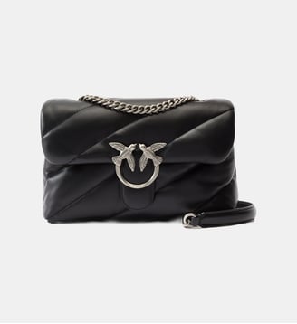 Sac bandoulière moyen love bag puff maxi quilt - Pinko - Noir et acier