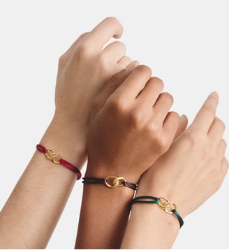 Bracelet textile Together rouge avec zirconia Thomas Sabo