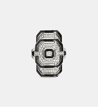 Bague My Way émail diamants et argent - Statement - Argent