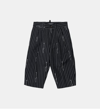 Pantalon à pinces à rayures fines - Dsquared2 - Noir