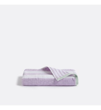 Serviette éponge 500g - La Redoute Interieurs - Lilas et blanc